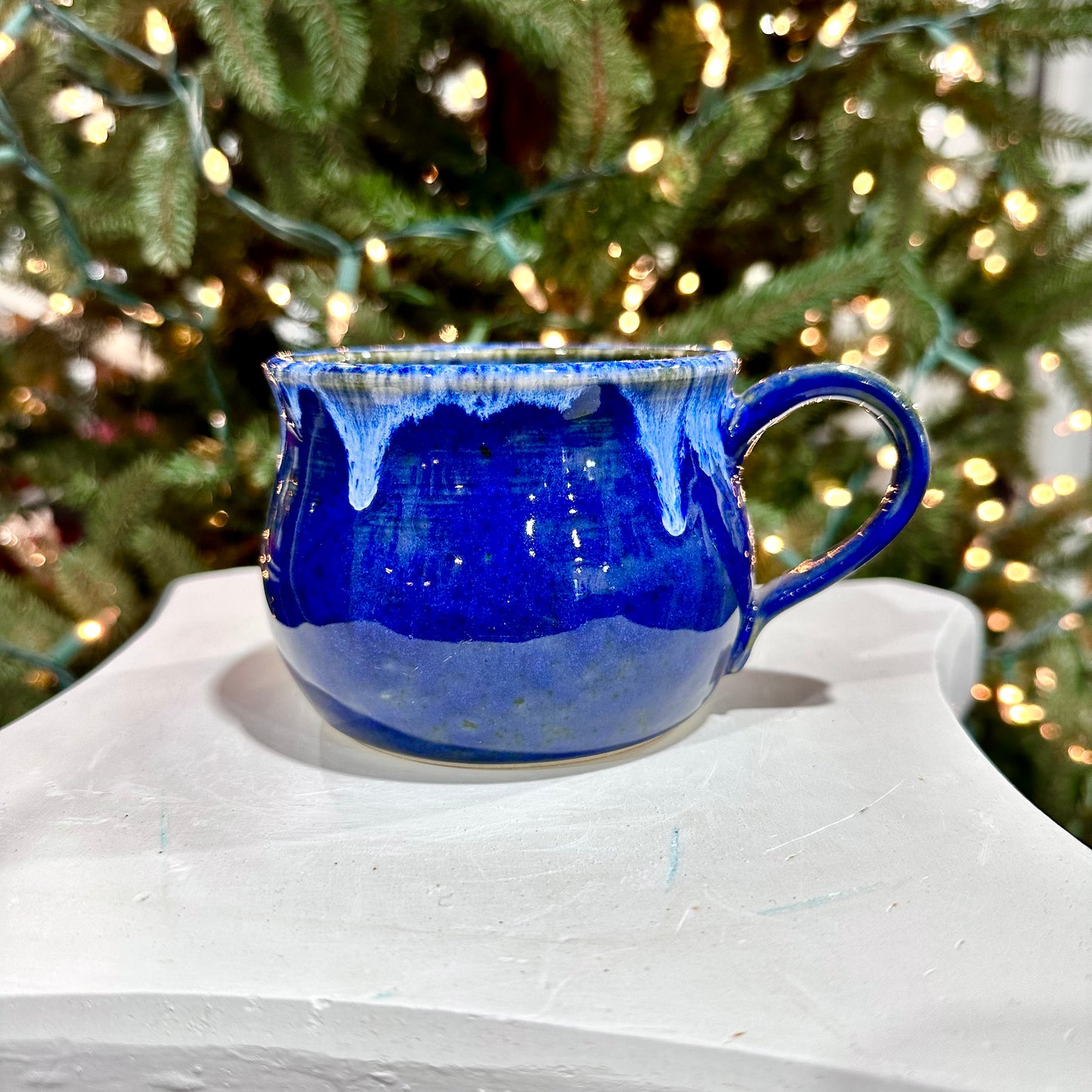 Frosted Blue Soup Mug