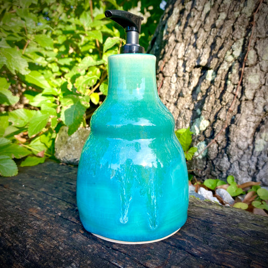 Turquoise Soap Dispenser