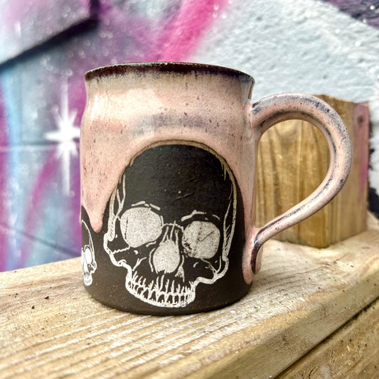 Pink Pearl Skull Mug