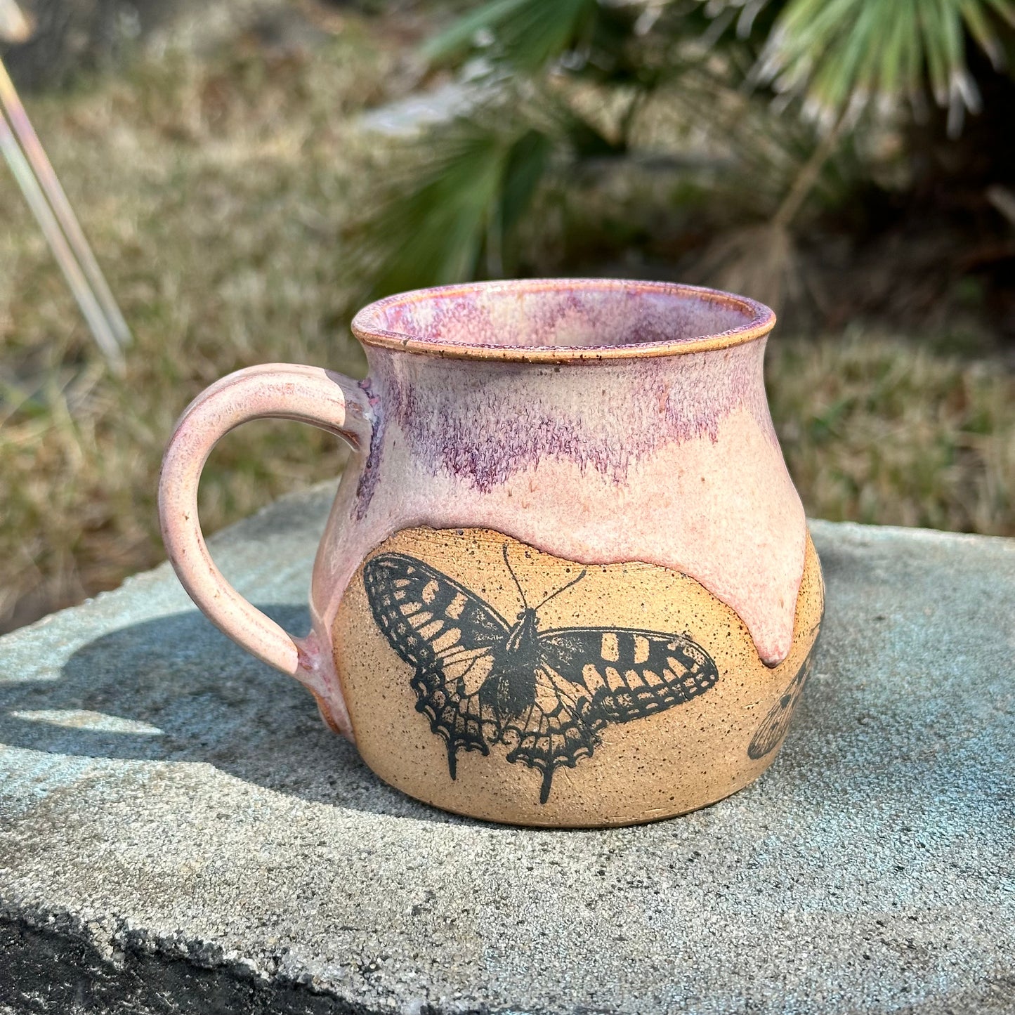Pink Pearl Butterfly Mug
