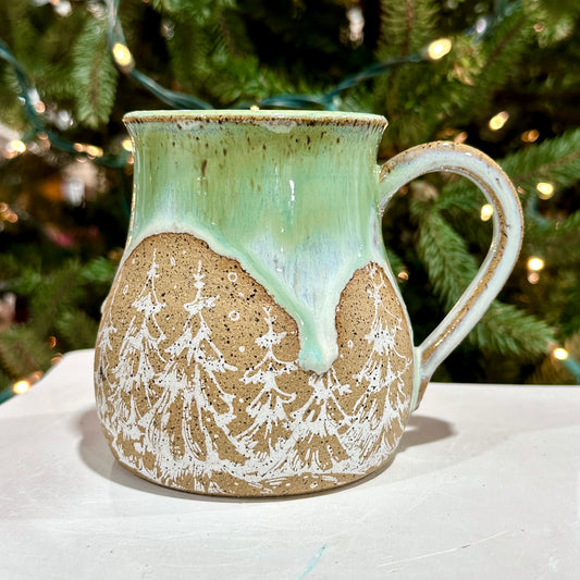Pearl Green Tree Mug